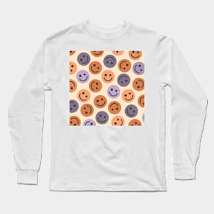 Fall Color Happy Faces Long Sleeve T-Shirt